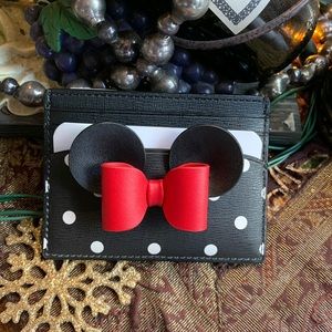RARE🔥Authentic KATE SPADE Saffiano leather Minnie Mouse Disney card case